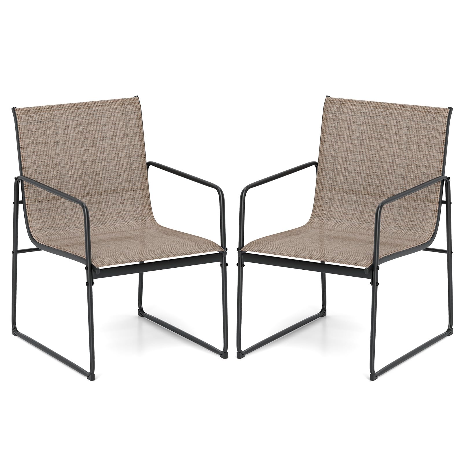 Tangkula Outdoor Dining Chairs Set Patio Furniture Chairs
